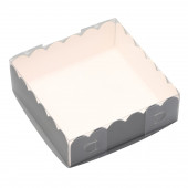 Коробочка для печенья, серебряная, 9 х 9 х 3 см