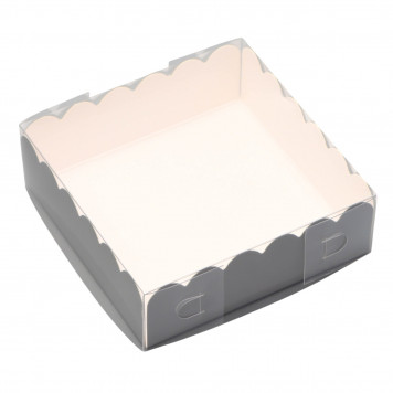 Коробочка для печенья, серебряная, 9 х 9 х 3 см