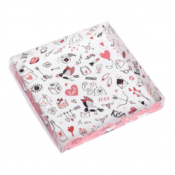 Коробка для печенья, "Love you" 18 х 18 х 3
