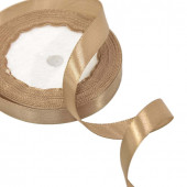 Лента атласная Сатин Капучино 12мм 25ярд