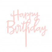 Топпер для торта «День рождения», розовое золото