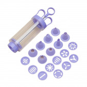 Шприц кондитерский 18 насадок 23х6,5х6 см