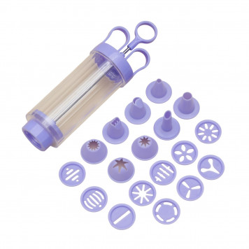 Шприц кондитерский 18 насадок 23х6,5х6 см