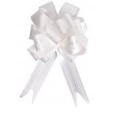 Бант-шар №1,8 тонкие полосы, белый