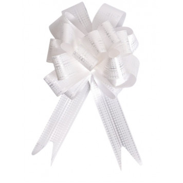 Бант-шар №1,8 тонкие полосы, белый