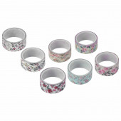 Клейкие WASHI-ленты для декора "ЦВЕТОЧНЫЙ МИКС", 15 мм х 3 м (набор 2 шт) рисовая бумага