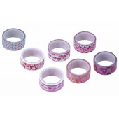 Клейкие WASHI-ленты для декора "СЕРДЦА", 15 мм х 3 м рисовая бумага 5132683