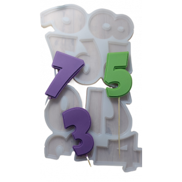 Молд Двойные цифры Мульт 6см МБ