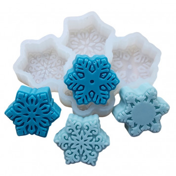 Молд Снежинки конфетки МБ