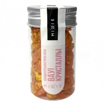 Посыпка MIXIE Вау! Кристаллы персиковые 140, 50гр