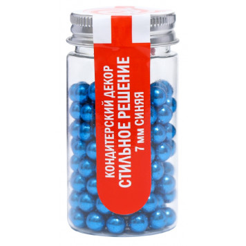 Кондитерский декор «Стильное решение», 7 мм, синяя , 50 г