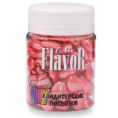 Посыпка Mr.Flavor Сердечки перламутровые красные, 50г