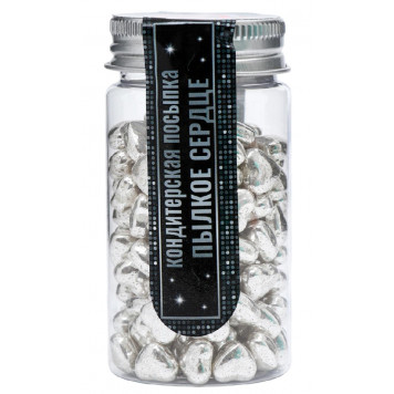 Кондитерская посыпка «Пылкое сердце», серебристая, 50 г