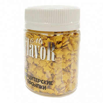 Посыпка Mr.Flavor Звездочки плоские золотые, 40г