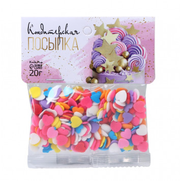 Кондитерская посыпка "Конфетти сердце", 20 г