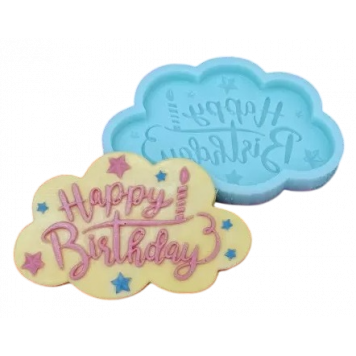 Силиконовая форма №232 "Облако Happy Birthday"