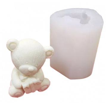 Силиконовая форма №343 "Мишка с подарком"