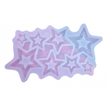 Силиконовая форма №390 "Звезда- сквозная" №7- планшет