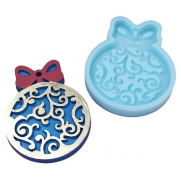 Силиконовая форма №221 "Шар с бантиком"