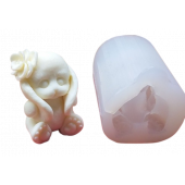 Силиконовая форма №249 "Зайчик с цветочком" №3 (Классик)