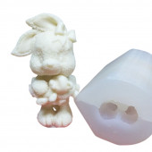 Силиконовая форма №445 "Зайчик с мишкой" №16 (Классик)