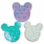 Силиконовая форма №943 "Поп Ит мишка" мини (Классик)