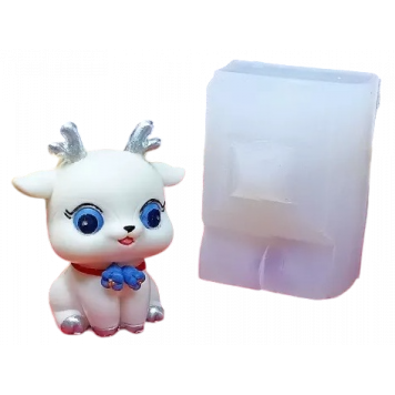 Силиконовая форма №881 "Оленёнок с колокольчиком" №2 (Классик)