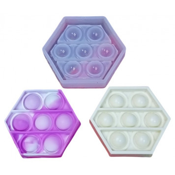 Силиконовая форма №942 "Поп Ит шестигранник" мини (Классик)