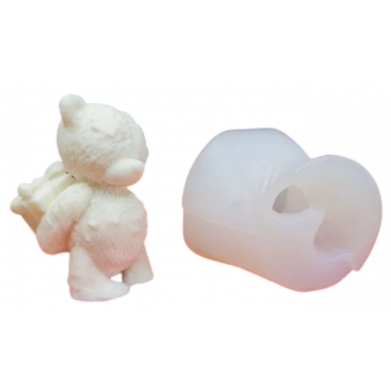 Силиконовая форма №596 "Мишка с подарком"