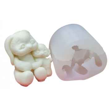 Силиконовая форма №661 "Зайка с мамой" №40