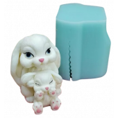 Силиконовая форма №1443 "Зайка с зайчонком" №2