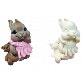 Силиконовая форма №791 "Зайка с мишкой"