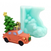Силиконовая форма №1668 Машинка с елочкой