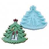 Силиконовая форма №222 Елочка со свечками