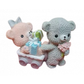 Силиконовая форма №759 Медвежата с подарками