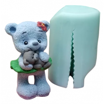 Силиконовая форма №1661 Мишка в юбочке