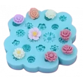 Силиконовая форма №1689 Цветочный микс №3