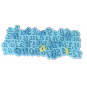 Силиконовая форма №1718 Алфавит №10 (строчные)