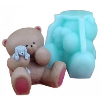 Силиконовая форма №1952 Мишка-пухлик мини