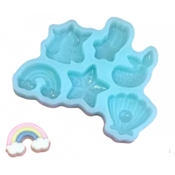 Силиконовая форма №2044 Мир единорога