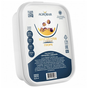 Пюре замороженное Агробар Маракуйя с семечкой, 250г