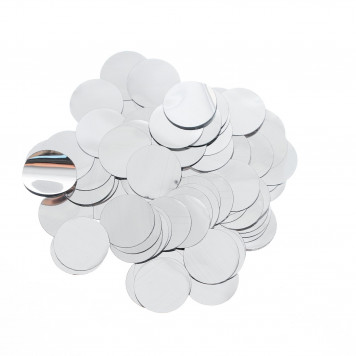 Наполнитель для шара "Конфетти круг", 1,5 см, фольга, цвет серебряный, 10 г