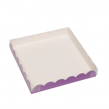 Коробочка для печенья, сиреневая, 21 х 21 х 3 см