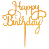 Топпер "С днём рождения" цвет золото
