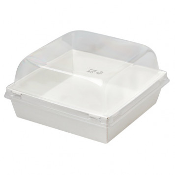 Упаковка Бенто 14*14*8 с купольной крышкой