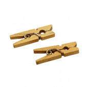 Набор декоративных прищепок в тёмном золоте 50 штук