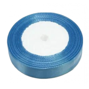 Лента атласная Сатин Голубой 20мм 25ярд