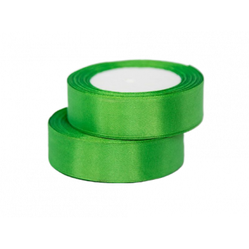 Лента атласная Сатин Зеленый 20мм 25ярд