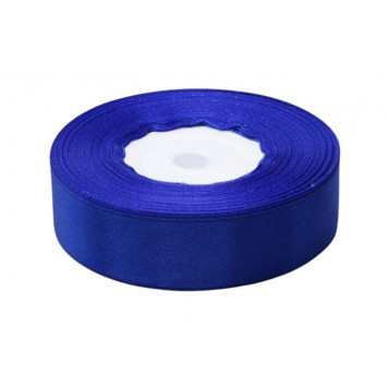 Лента атласная Сатин Синий 20мм, 25ярд