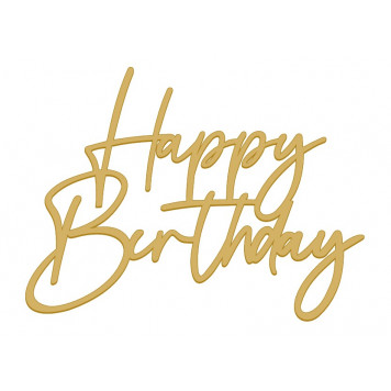 Топпер HB золотой акрил нов11